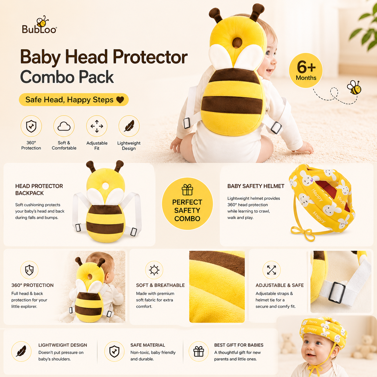 Bubloo BabyGuard Safety Combo Pack (Honey Bee)