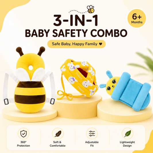 Bubloo TinyCare 3-in-1 Baby Safety & Comfort Combo