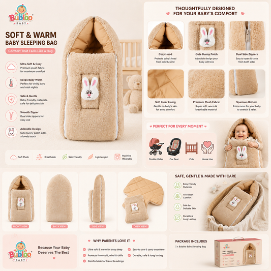 🧸 Bubloo CozyNest - Baby Sleeping Bag