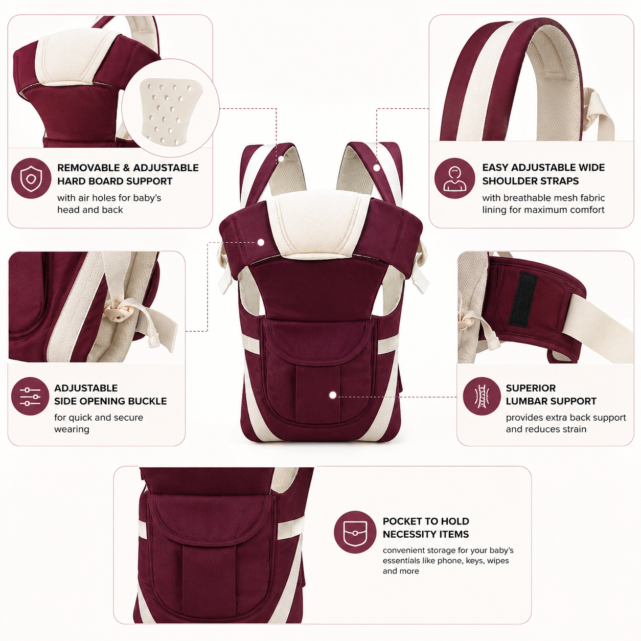 Bubloo HugNest 4-in-1 Baby Carrier