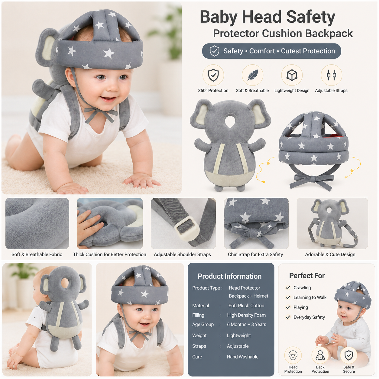 Bubloo BabyGuard Safety Combo Pack (Elephant)